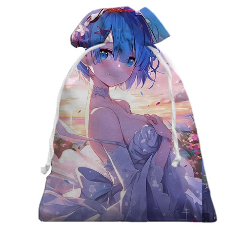 3D Подарочный мешочек Rem - ReZero (вид сзади)