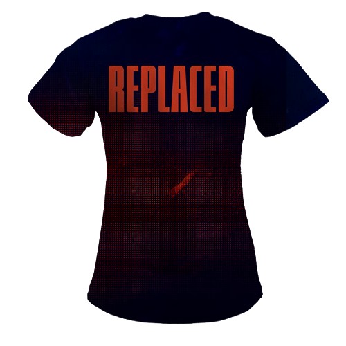 Женская 3D футболка Replaced (вид сзади)