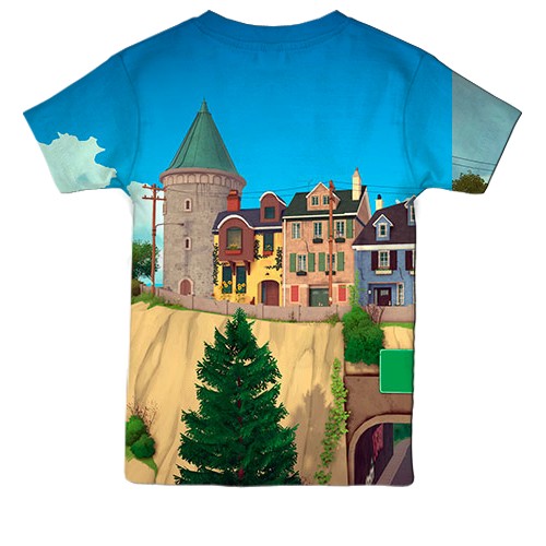 Детская 3D футболка Paralives (вид сзади)