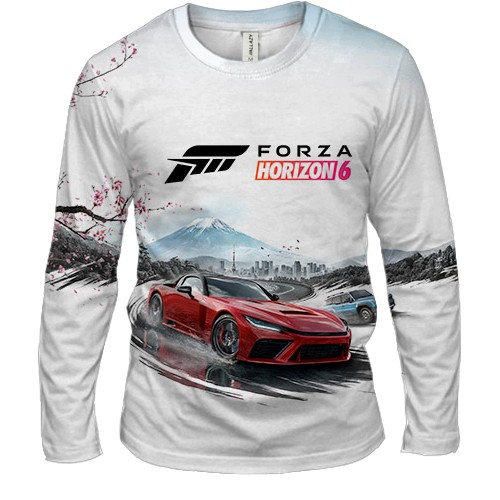 Мужской 3D лонгслив Forza Horizon 6 (вид спереди)