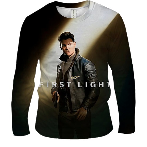 Мужской 3D лонгслив 007 First Light (вид спереди)