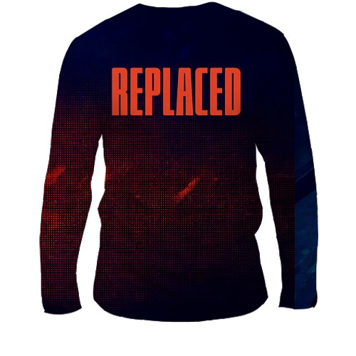 Мужской 3D лонгслив Replaced (вид сзади)