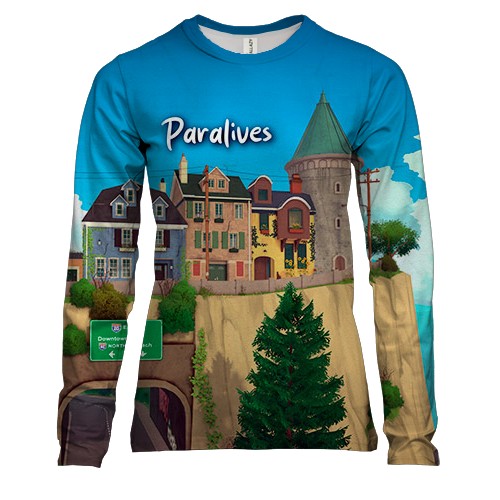 Женский 3D лонгслив Paralives (вид спереди)