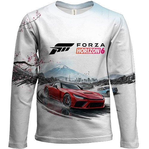Детский 3D лонгслив Forza Horizon 6 (вид спереди)