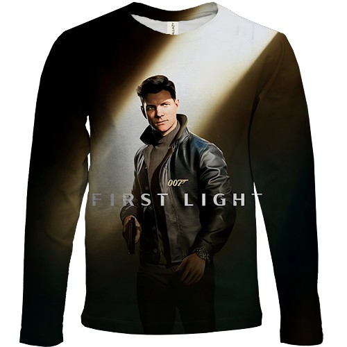 Детский 3D лонгслив 007 First Light (вид спереди)