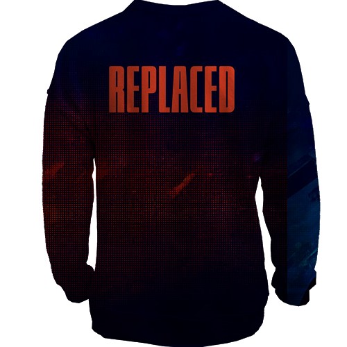 3D свитшот Replaced (вид сзади)