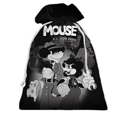 3D Подарочный мешочек Mouse p.i. for hire (вид спереди)