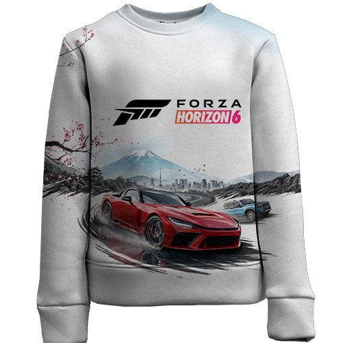 Детский 3D свитшот Forza Horizon 6 (вид спереди)