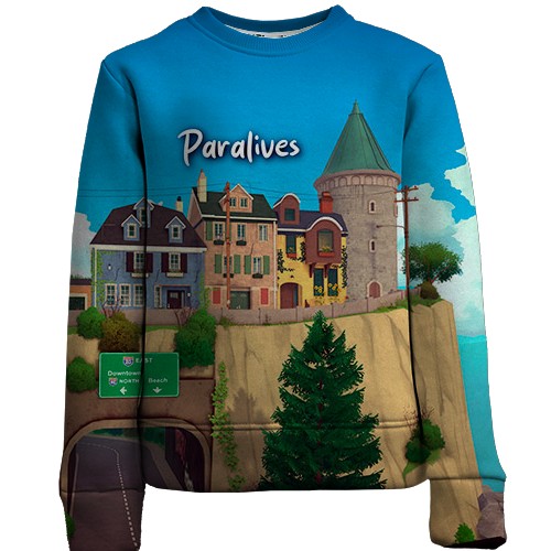 Детский 3D свитшот Paralives (вид спереди)