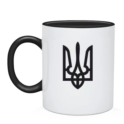 Чашка, Чорний, з гербом України (Н)