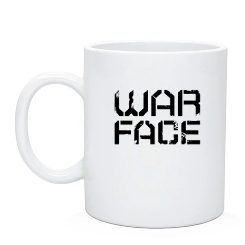Чашка, Черный, с логотипом Warface