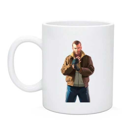 Чашка, Черный, с Нико Белликом (GTA 4)