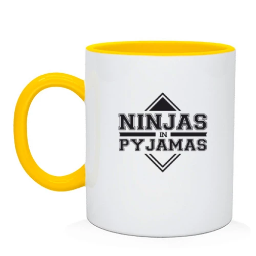 Чашка, Желтый, Ninjas In Pyjamas (2)