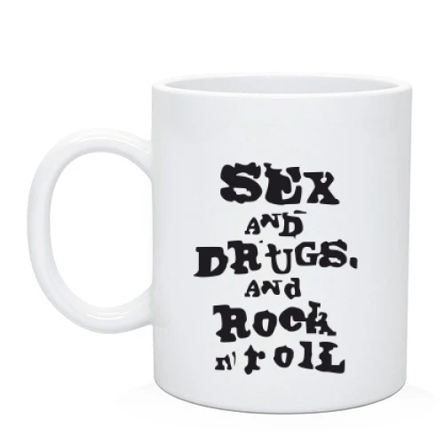 Чашка Sex and drugs and rock n roll