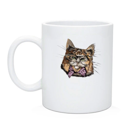 Чашка Cat Hipster Mind