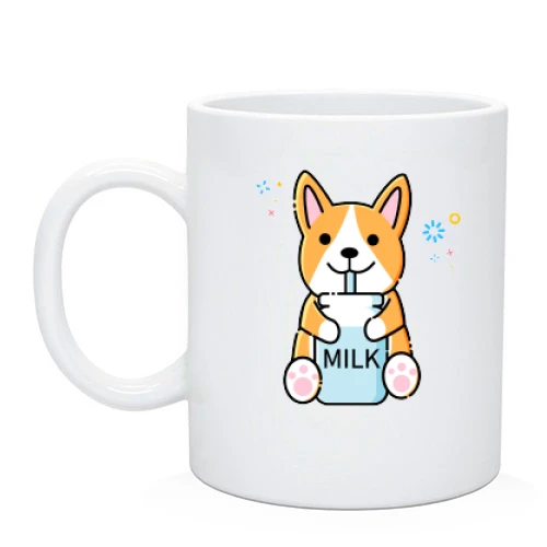 Чашка Corgi drinks Milk