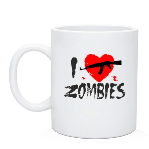 Чашка I love zombies
