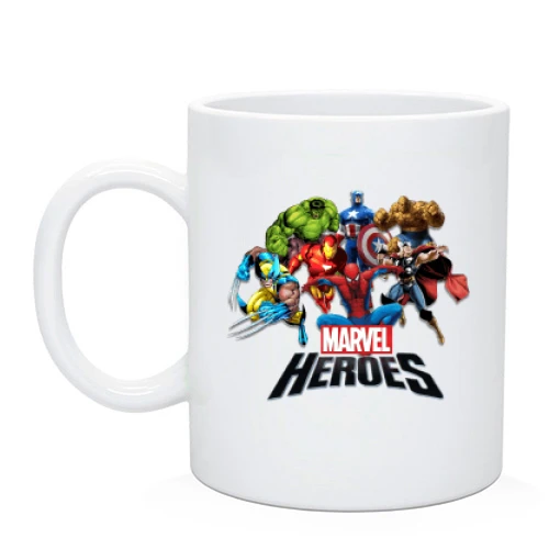 Чашка, Белый, Marvel Heroes (2)