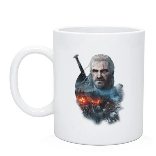 Чашка, Белый, The Witcher 3 - Geralt