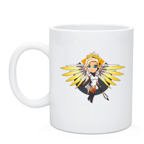Чашка, Белый, Overwatch Mercy