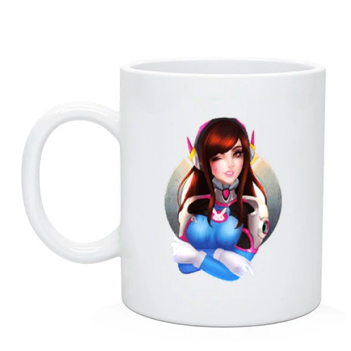 Чашка, Белый, Overwatch d.va
