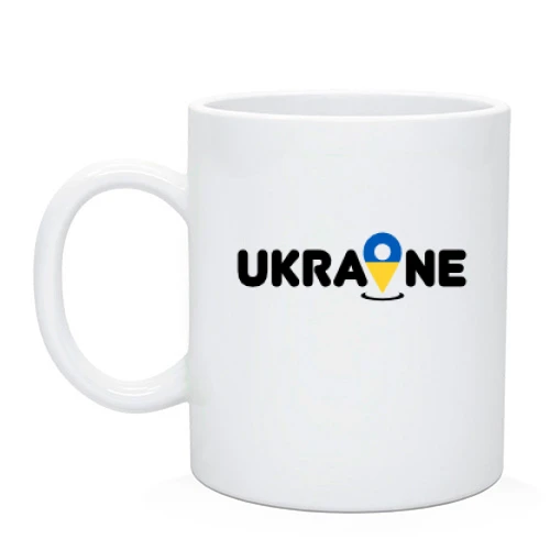 Чашка с принтом "Локация Украина"