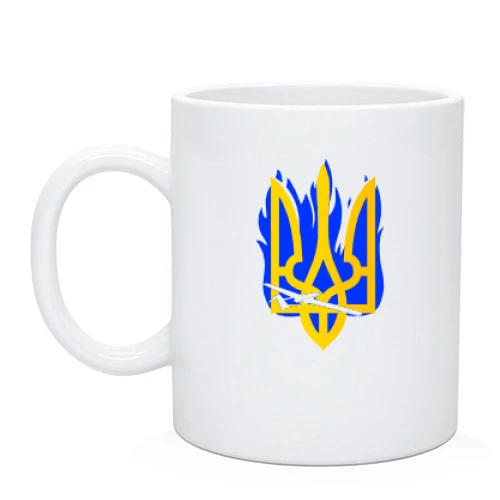 Чашка, Світло-зелений, з патріотичним медвежонком