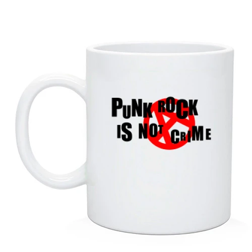 Чашка, Чорний, Punk rock is not crime