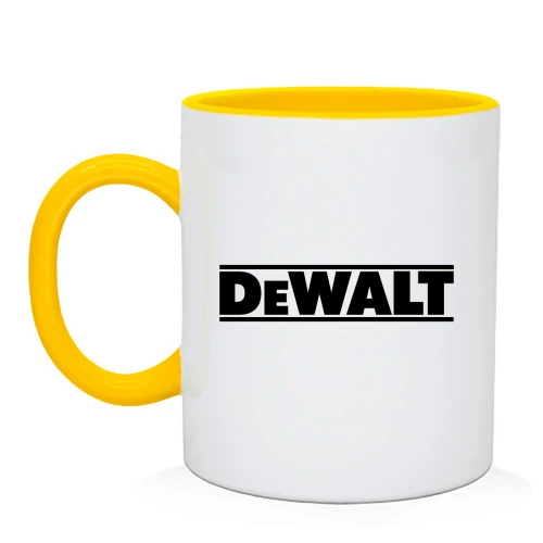 Чашка, Желтый, DeWalt (мини лого)