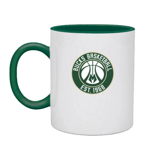 Чашка, Світло-зелений, Мілуокі Бакс (Milwaukee Bucks)