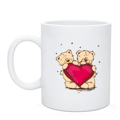 Чашка, Білий, з ведмедиками Teddy