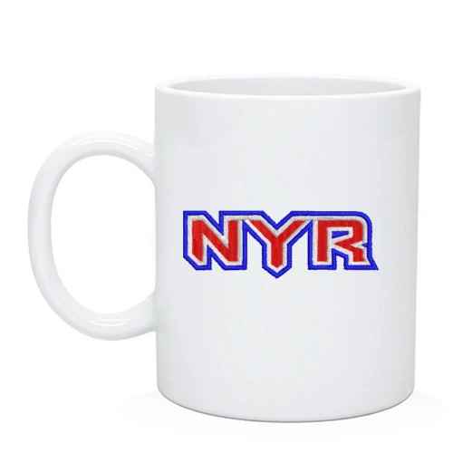Чашка, Белый, New York Rangers с вышивкой NYR