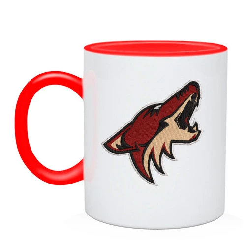 Чашка, Червоний, Phoenix Coyotes — вишита емблема