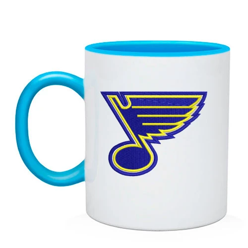 Чашка, Голубой, Saint Louis Blues — вышитая эмблема
