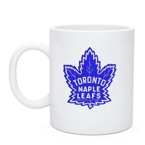 Чашка, Белый, с вышитой эмблемой Toronto Maple Leafs
