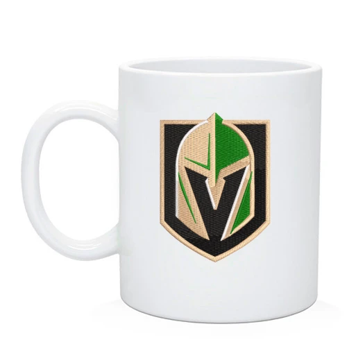 Чашка, Білий, з вишитою емблемою Vegas Golden Knights