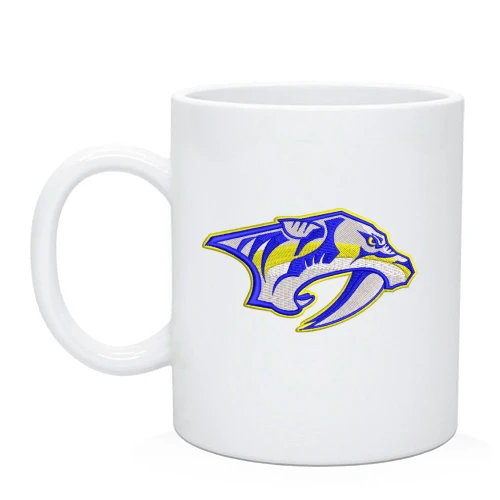 Чашка, Белый, Nashville Predators — вышитая эмблема