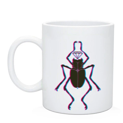 Чашка с жуком 3d