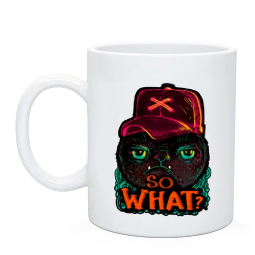 Чашка с котом So what?