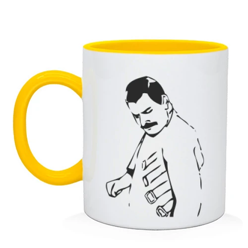 Чашка, Желтый, Freddie Mercury