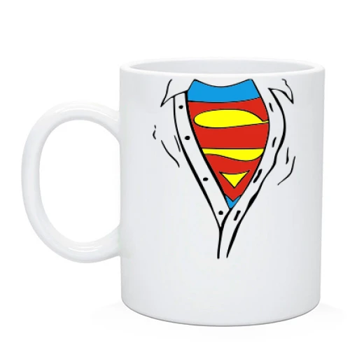 Чашка с расстегнутой рубашкой Superman