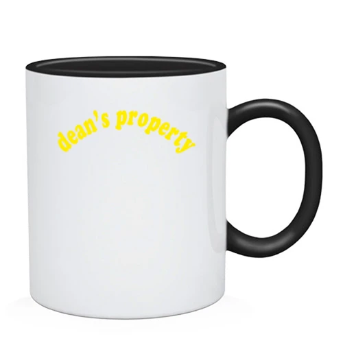 Чашка, Черный, "Dean's property"