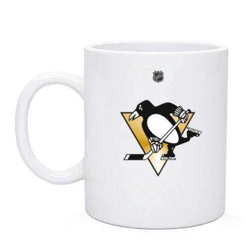 Чашка Pittsburgh Penguins с пингвином и золотым треугольником