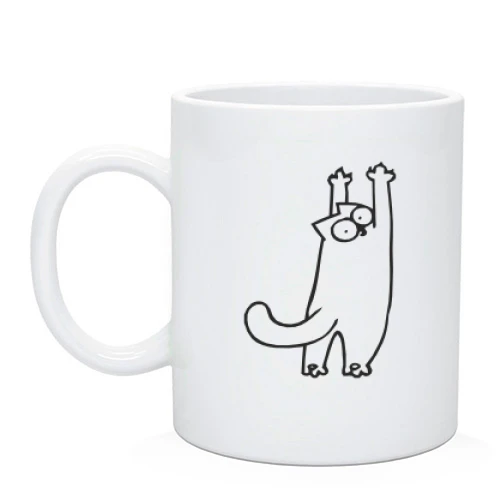 Чашка Simon's cat царапается