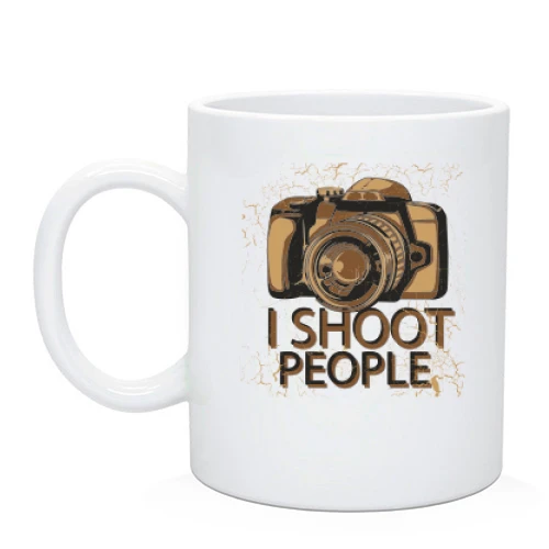 Чашка, Черный, i shoot people