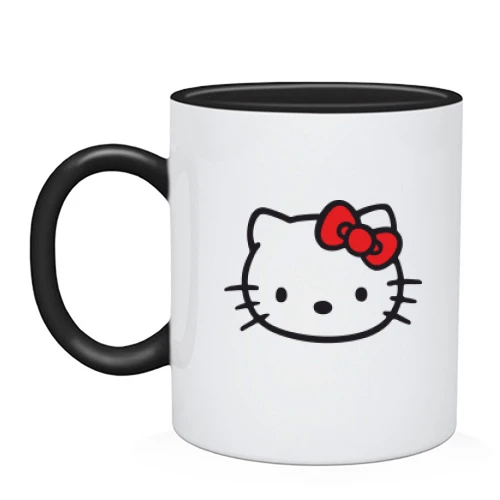 Чашка, Черный, Kitty