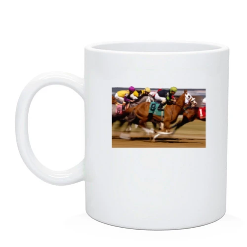 Чашка с конным забегом