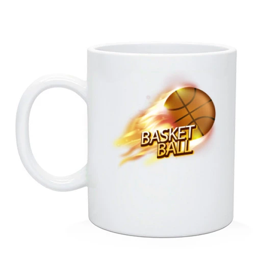 Чашка з палаючим баскетбольним м'ячем Basketball