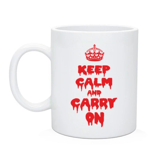 Чашка, Черный, KEEP CALM (Helloween style)