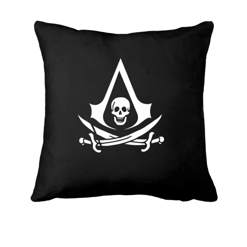 Подушка, Черный, с лого Assassin’s Creed 4